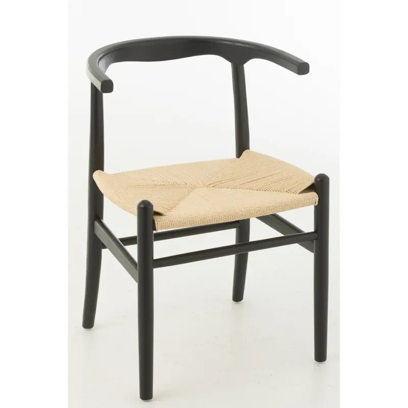 Stoel Toon Beukenhout/Touw Zwart J-Line
