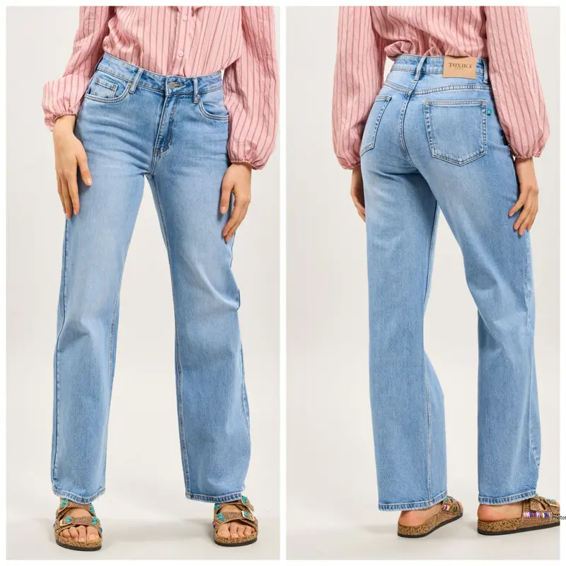 Straight fit 21573 Jeans blauw