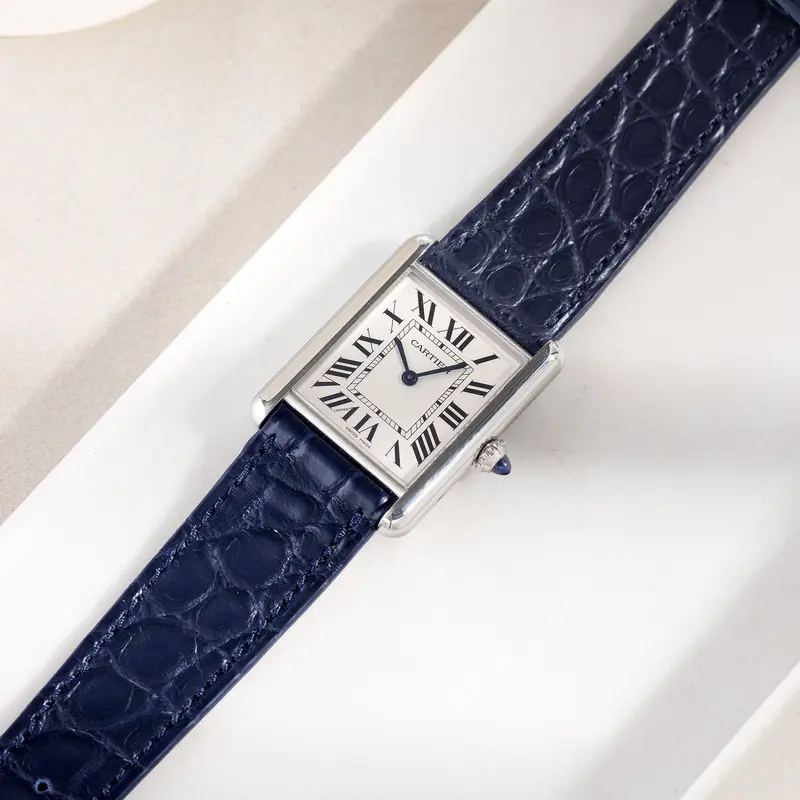 Strap for Cartier Tank Must (2021 - Today) - Blue Alligator