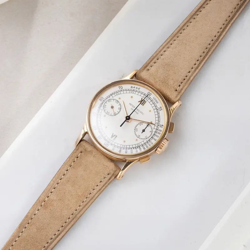 Strap for Patek Philippe 130 / 533 Chronograph - Dune Brown Suede Watch Strap