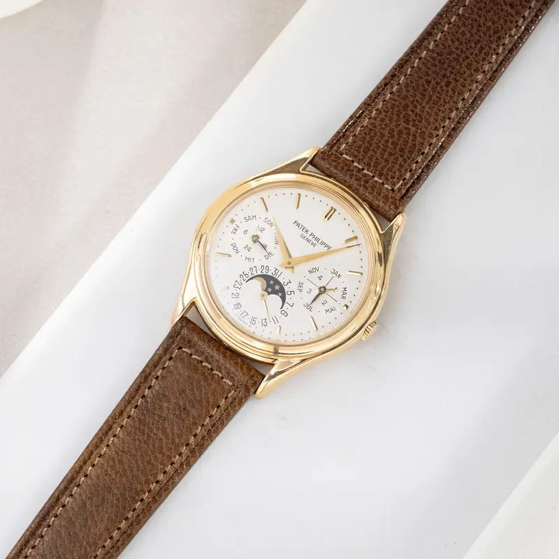 Strap for Patek Philippe 3940 Perpetual – Burnished Tobacco Brown Calfskin
