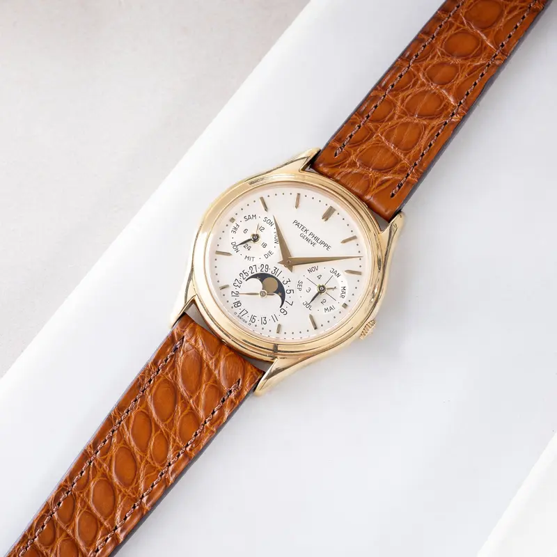 Strap for Patek Philippe 3940 Perpetual - Cognac Brown Flank Alligator Watch Strap