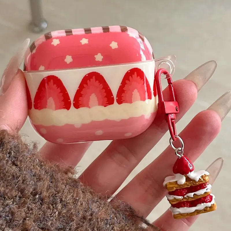 Strawberry Cake AirPods Charger Case Cover