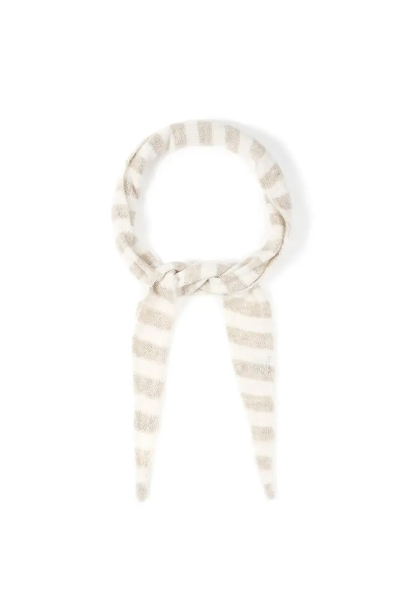 Streep sjaal beige