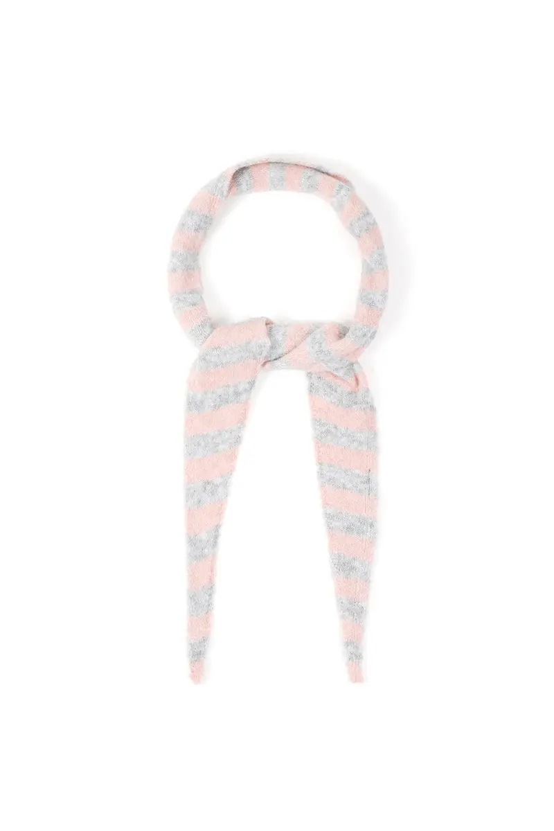 Streep sjaal roze grijs