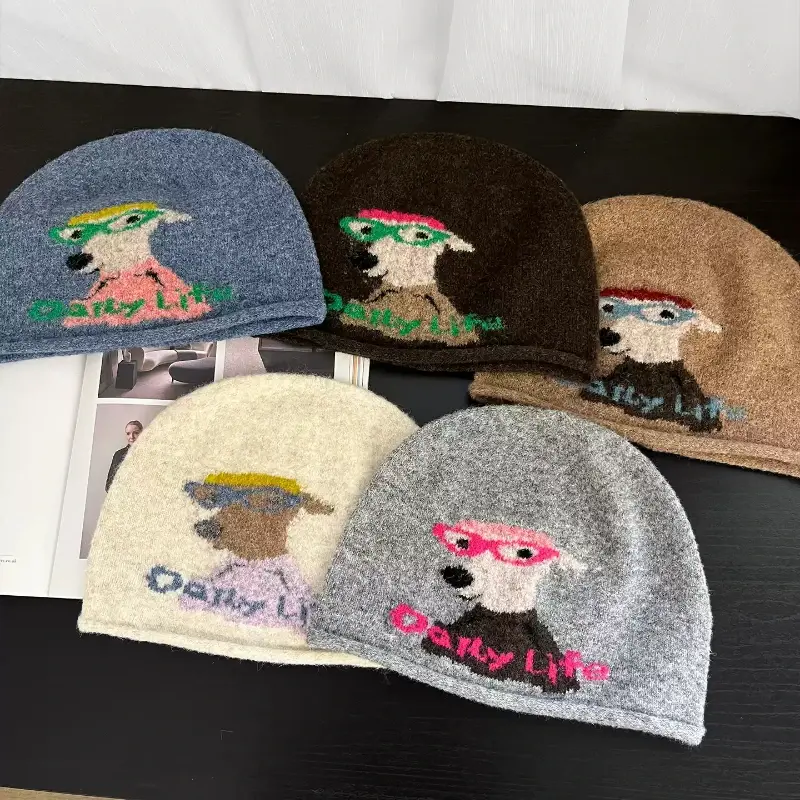 Stylish Puppy Knitted Beanie hat