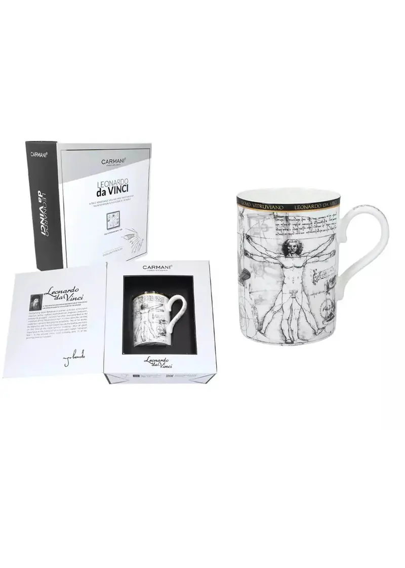 Succubus Art da Vinci Vitruvian Man Mug Beige