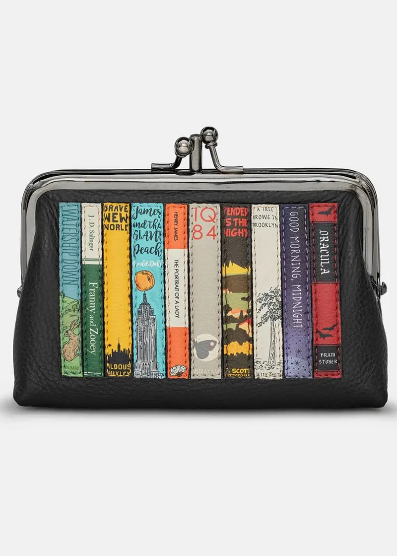 Succubus Bags Bookworm Library Frame Wallet Black