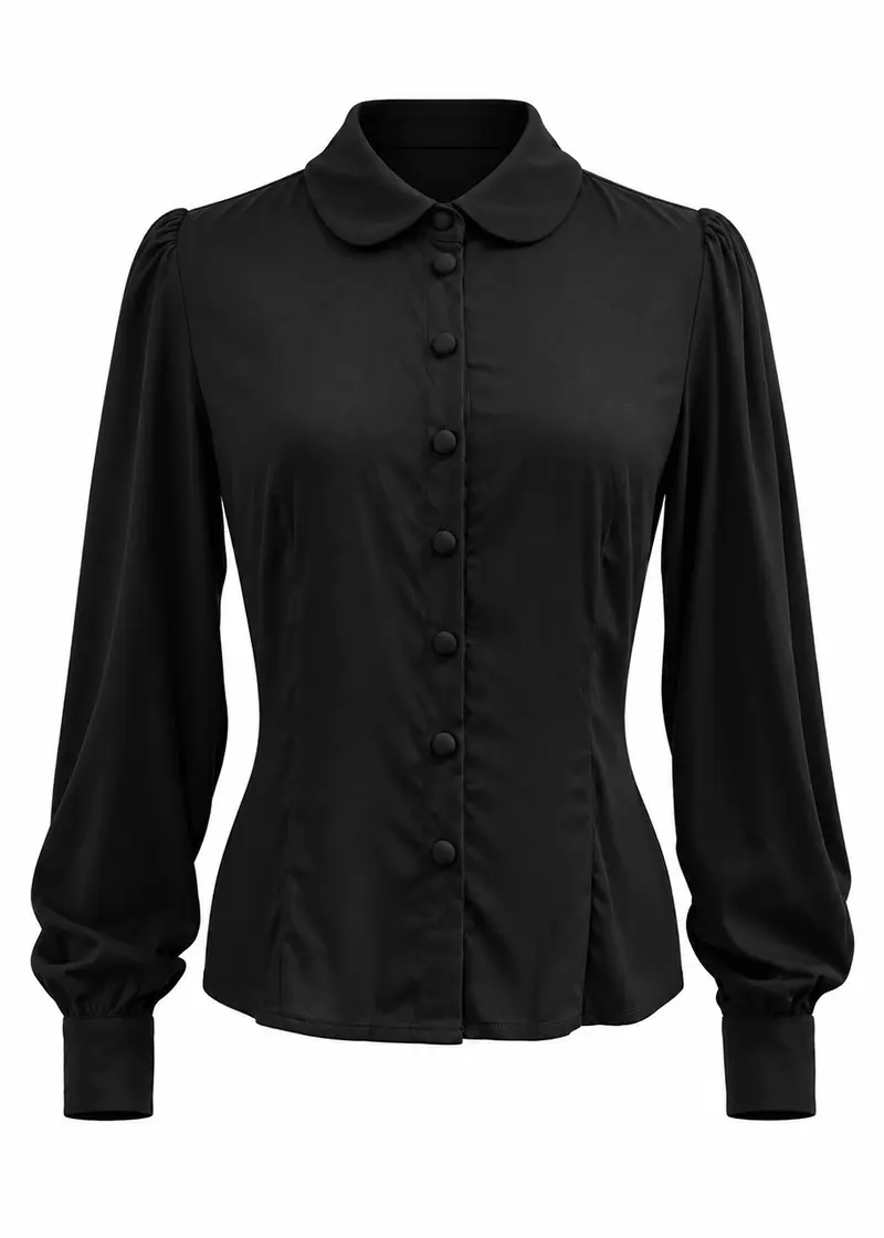 Succubus Clothing Alice 40s Blouse Black