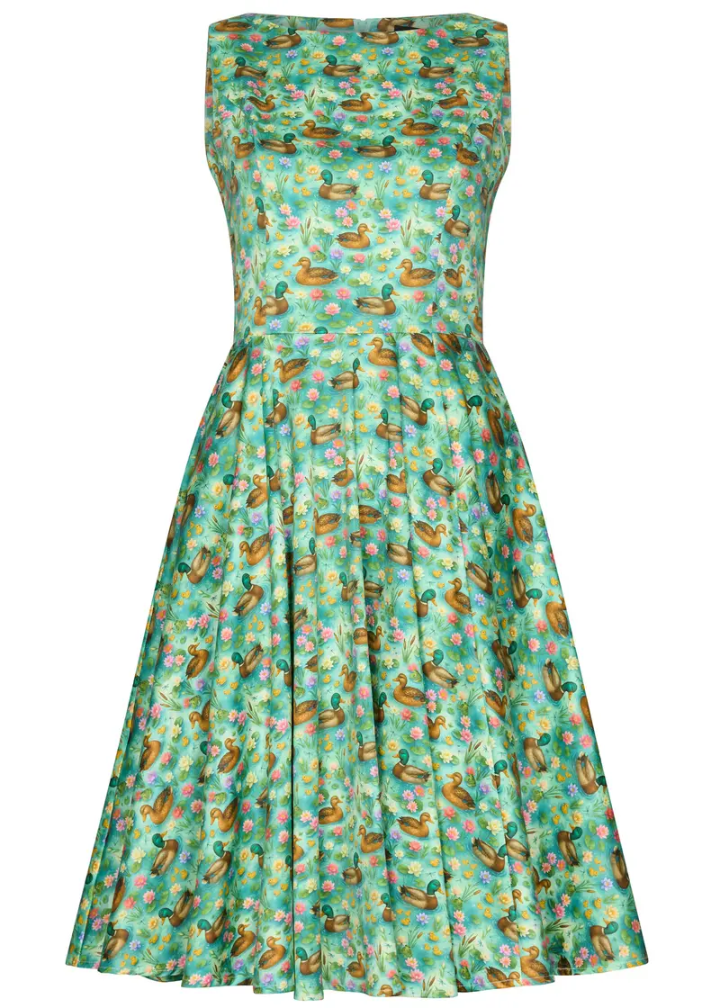 Succubus Clothing Audrey Talking Ducks 50's Swing Dress