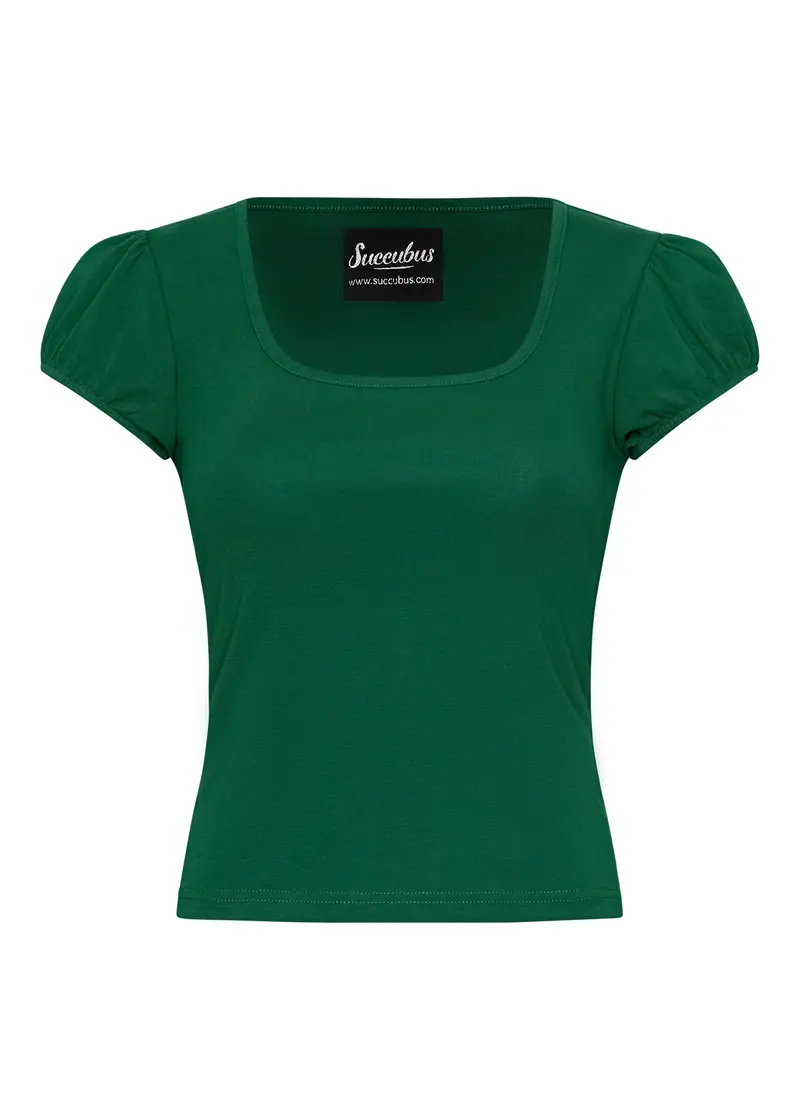 Succubus Clothing Clara 50s Top Dark Green