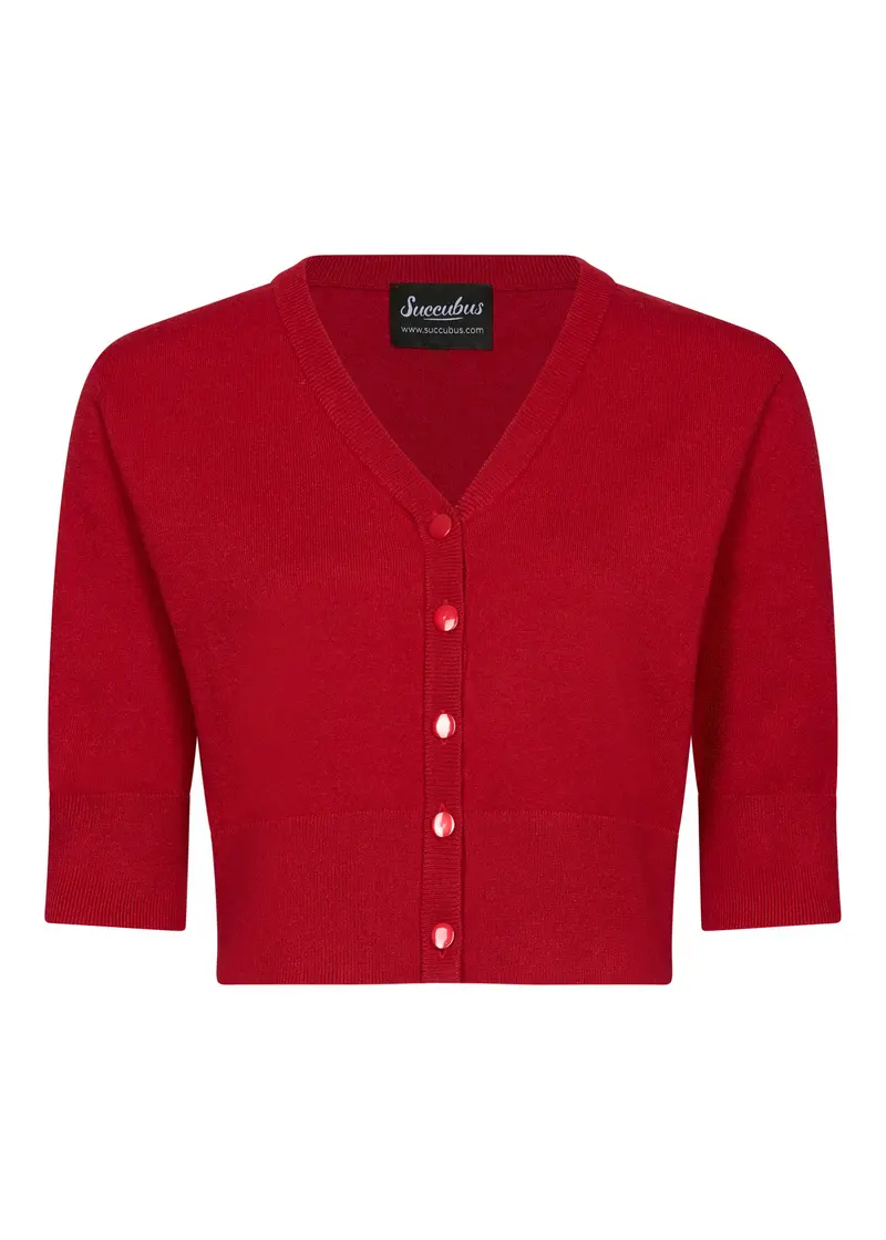 Succubus Clothing Cleo 50's Cardigan Dark Red