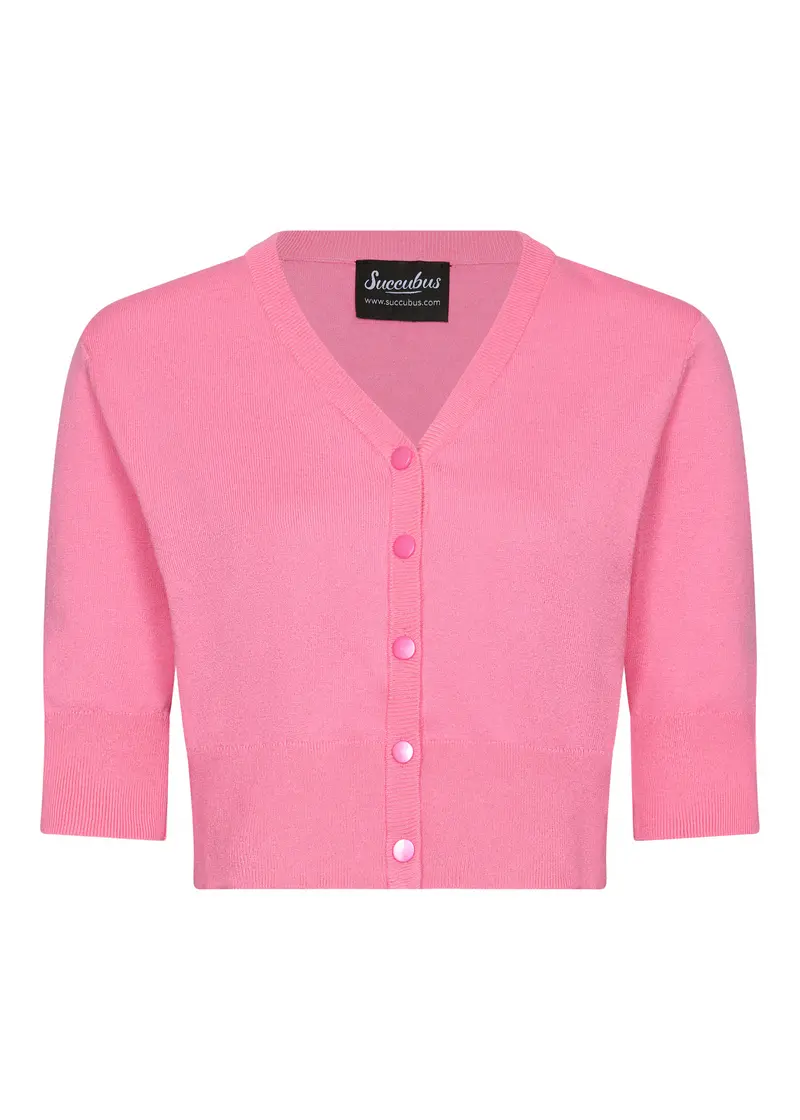 Succubus Clothing Cleo 50s Cardigan Pink