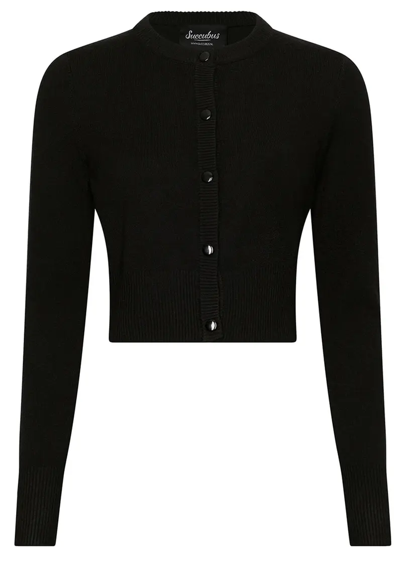 Succubus Clothing Ella 50s Cardigan Black
