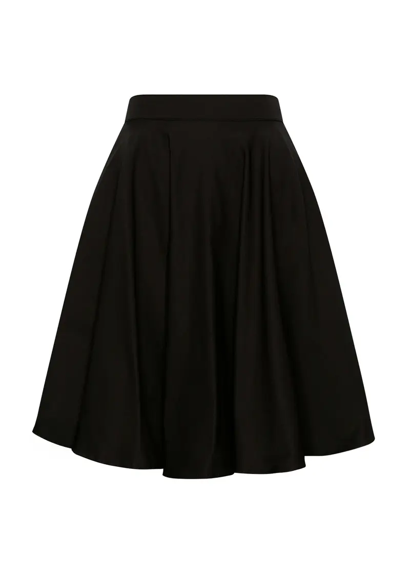 Succubus Clothing Gina Bengaline 50s Swing Skirt in Black