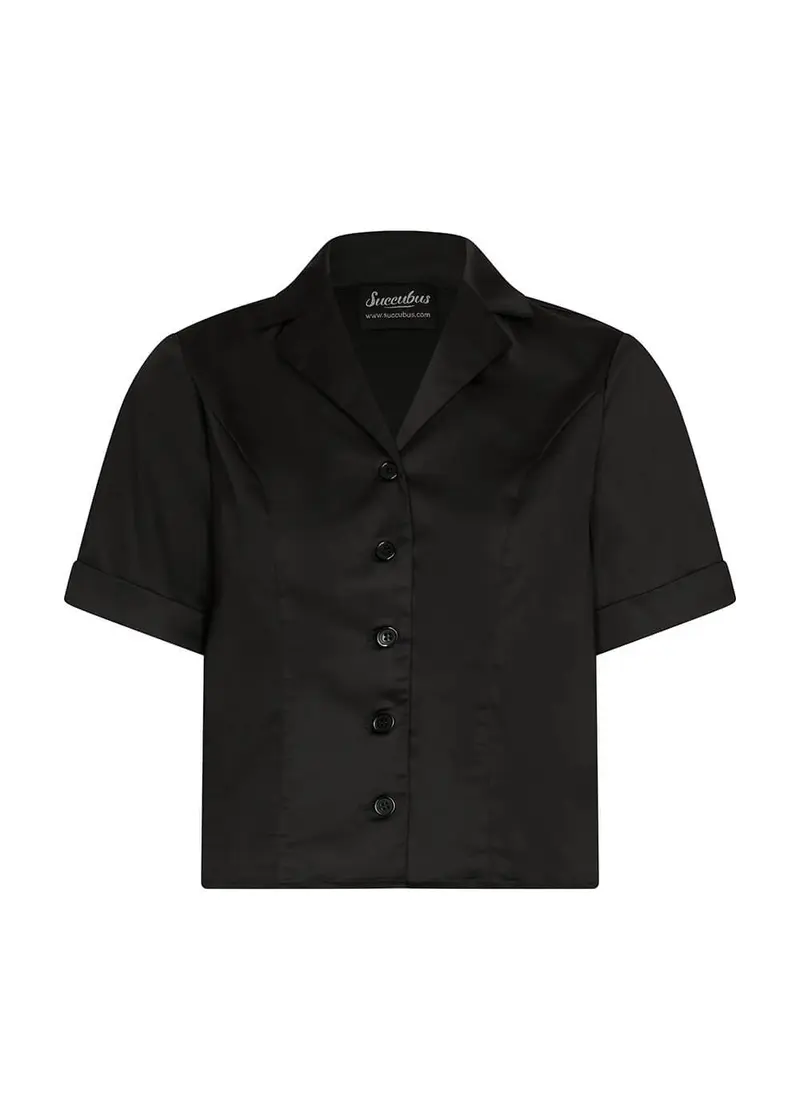 Succubus Clothing Lucy 50s Blouse Black
