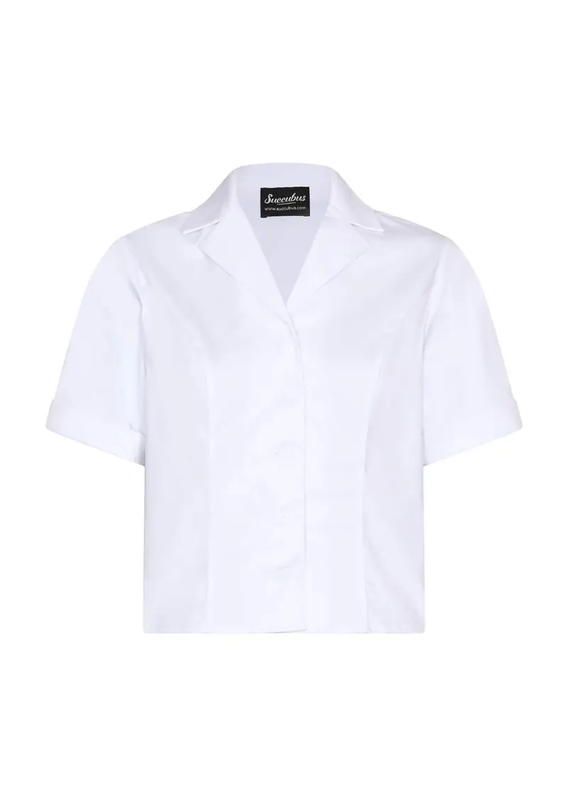 Succubus Clothing Lucy 50s White Blouse