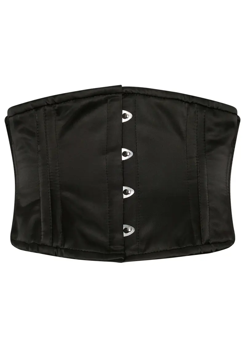 Succubus Clothing Noir Waspie Underbust Corset Black