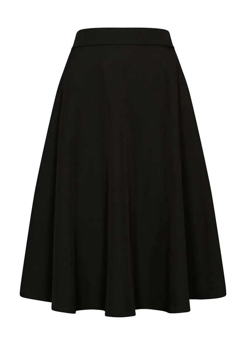Succubus Clothing Roxie 40s A-Line Skirt Black