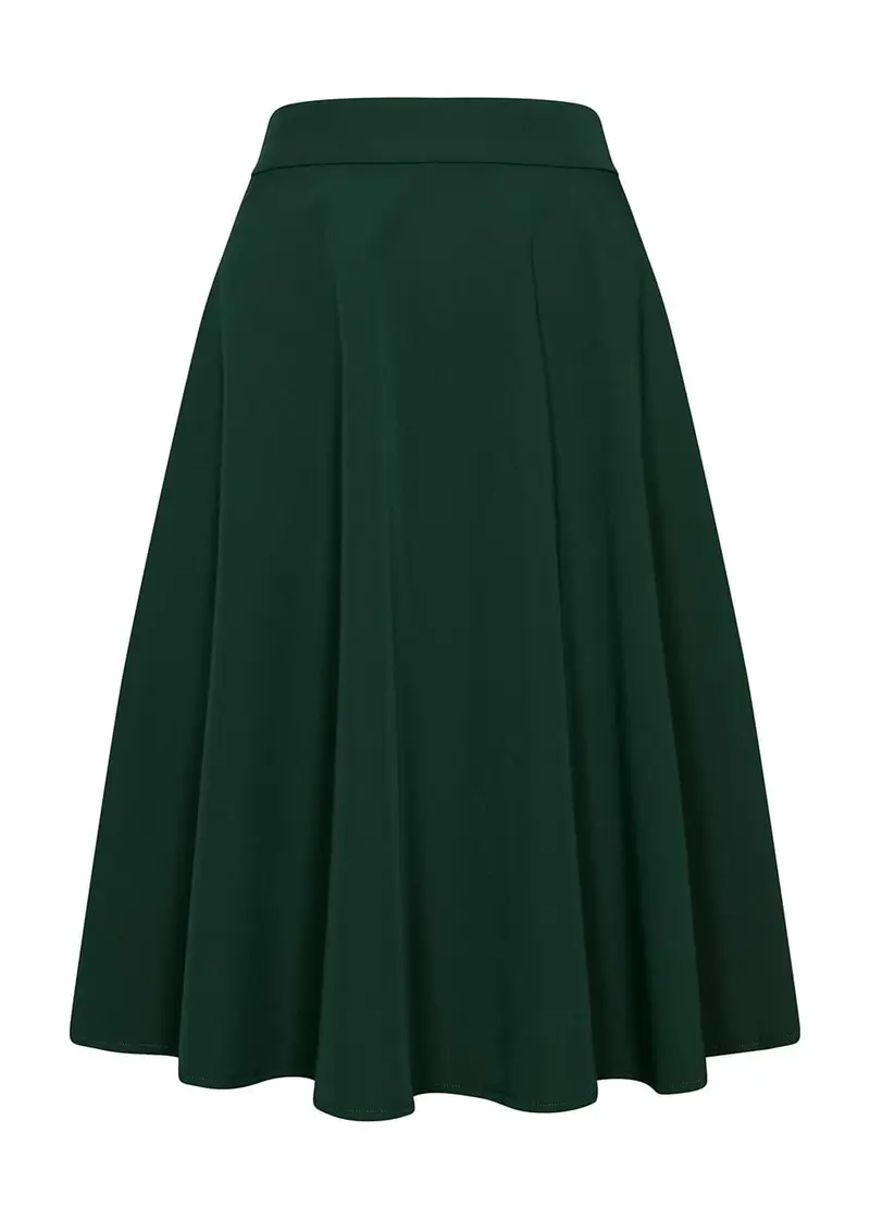 Succubus Clothing Roxie 40s A-Line Skirt Green