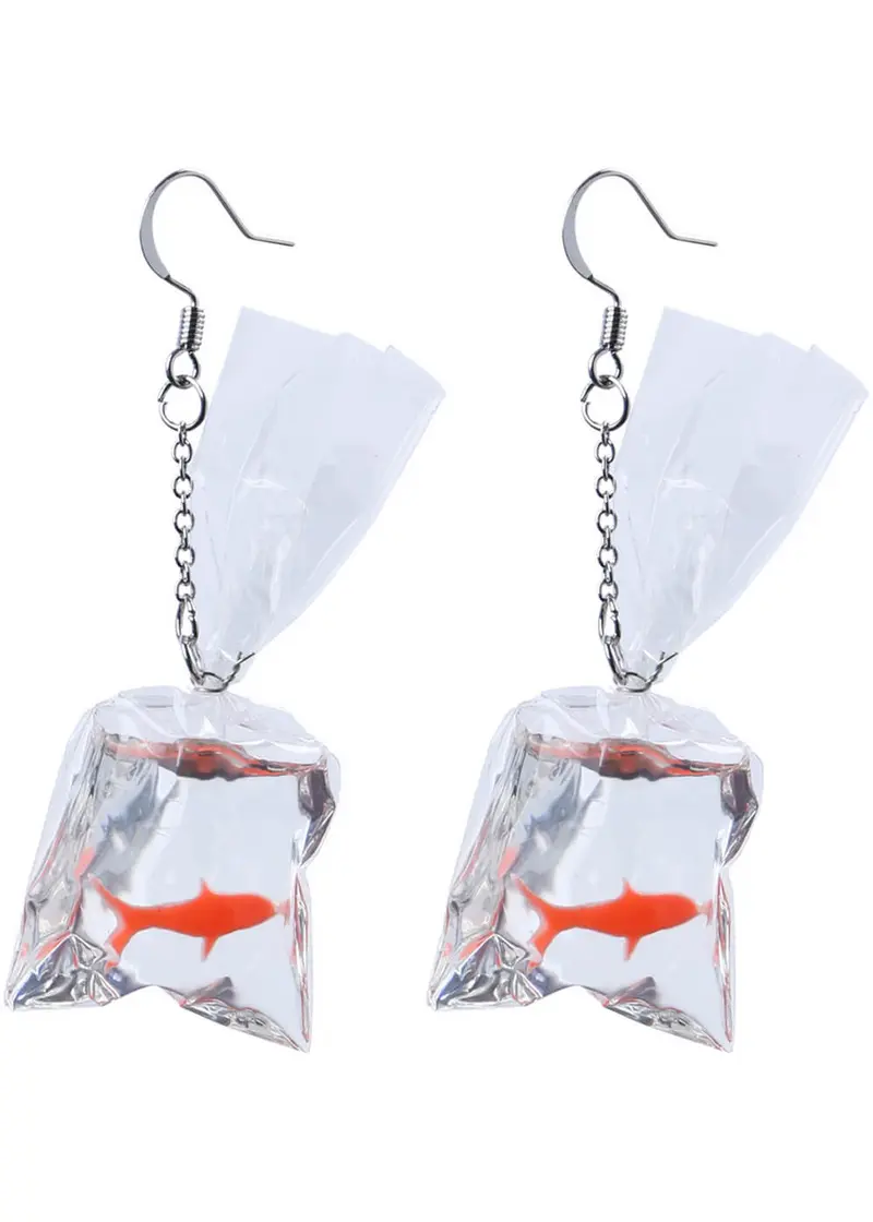 Succubus Goldfish Baggie Earrings Multi