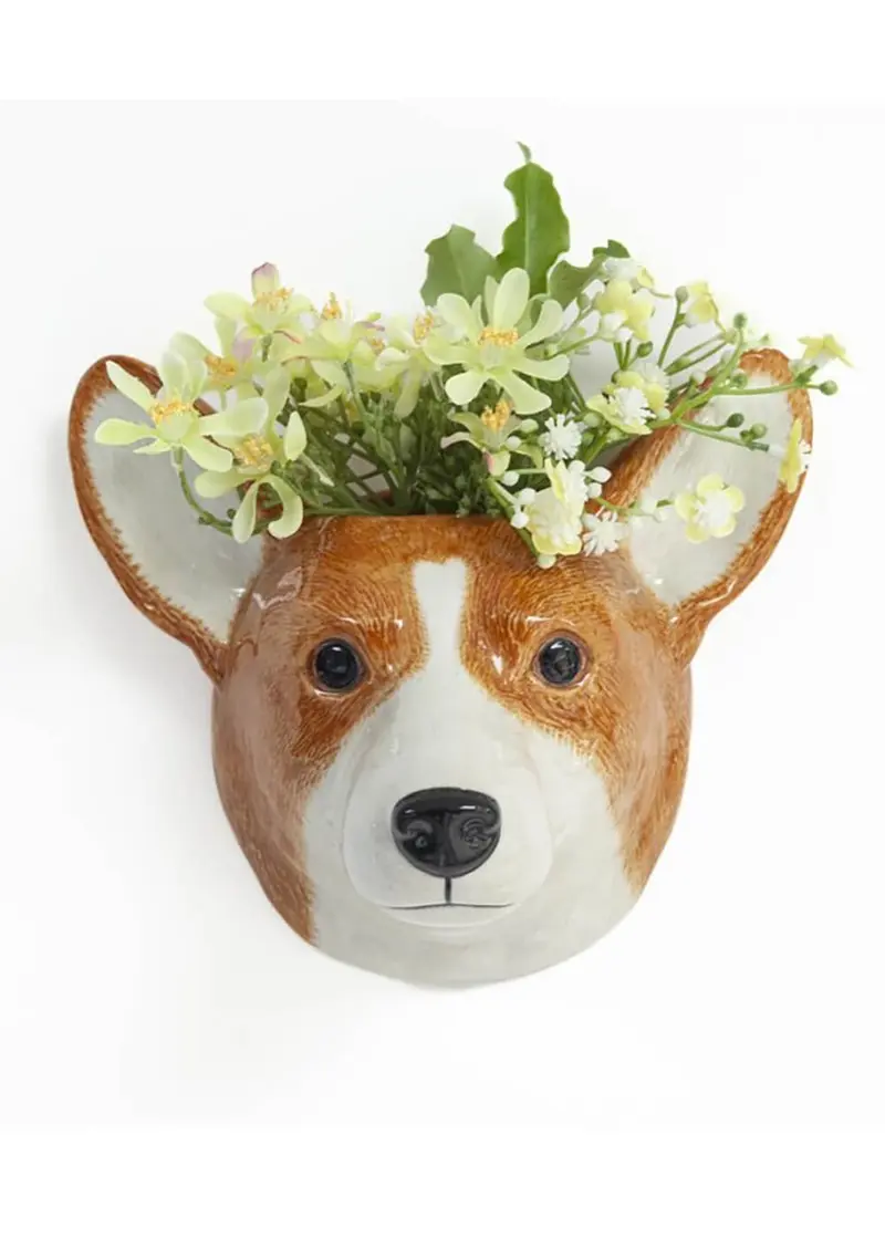 Succubus Home Animal Corgi Dog Wall Vase