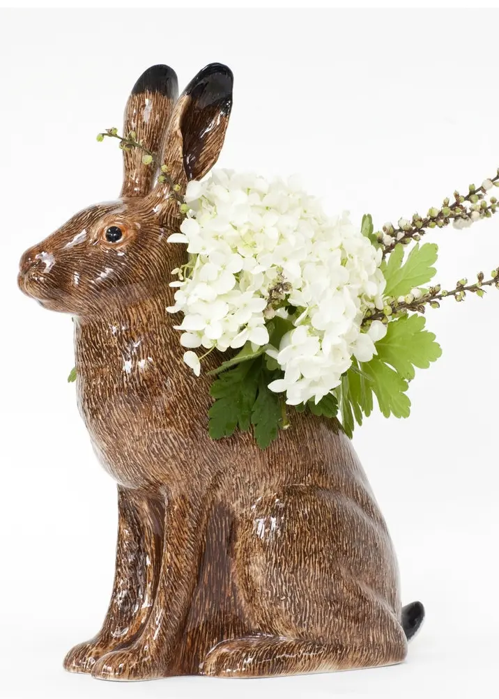 Succubus Home Animal Hare Flower Vase Brown