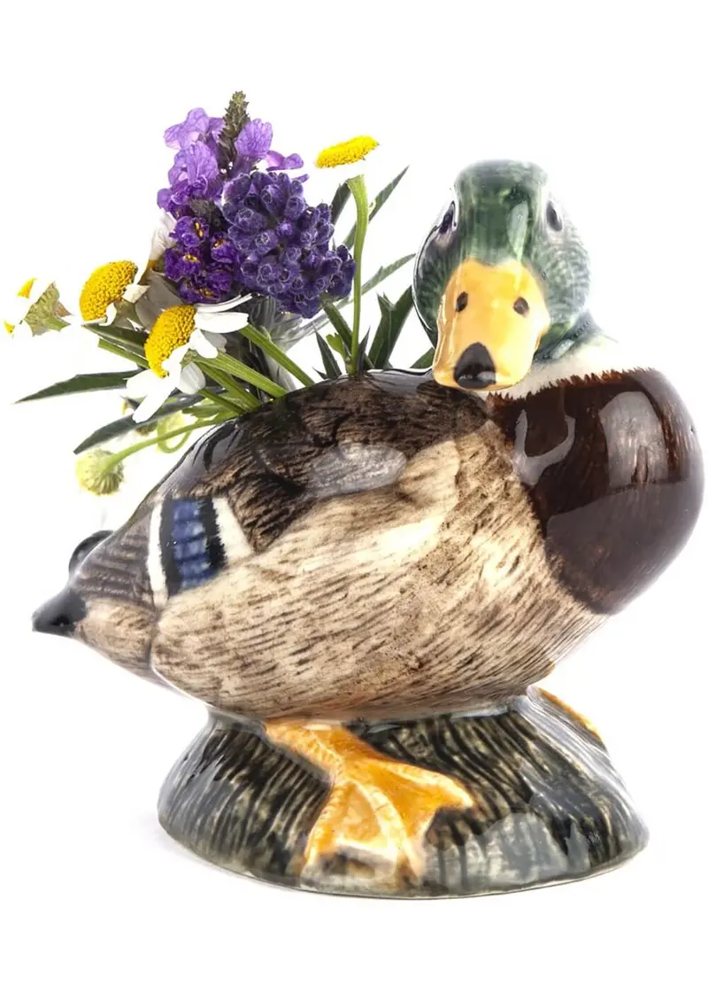 Succubus Home Animal Mallard Duck Bud Vase