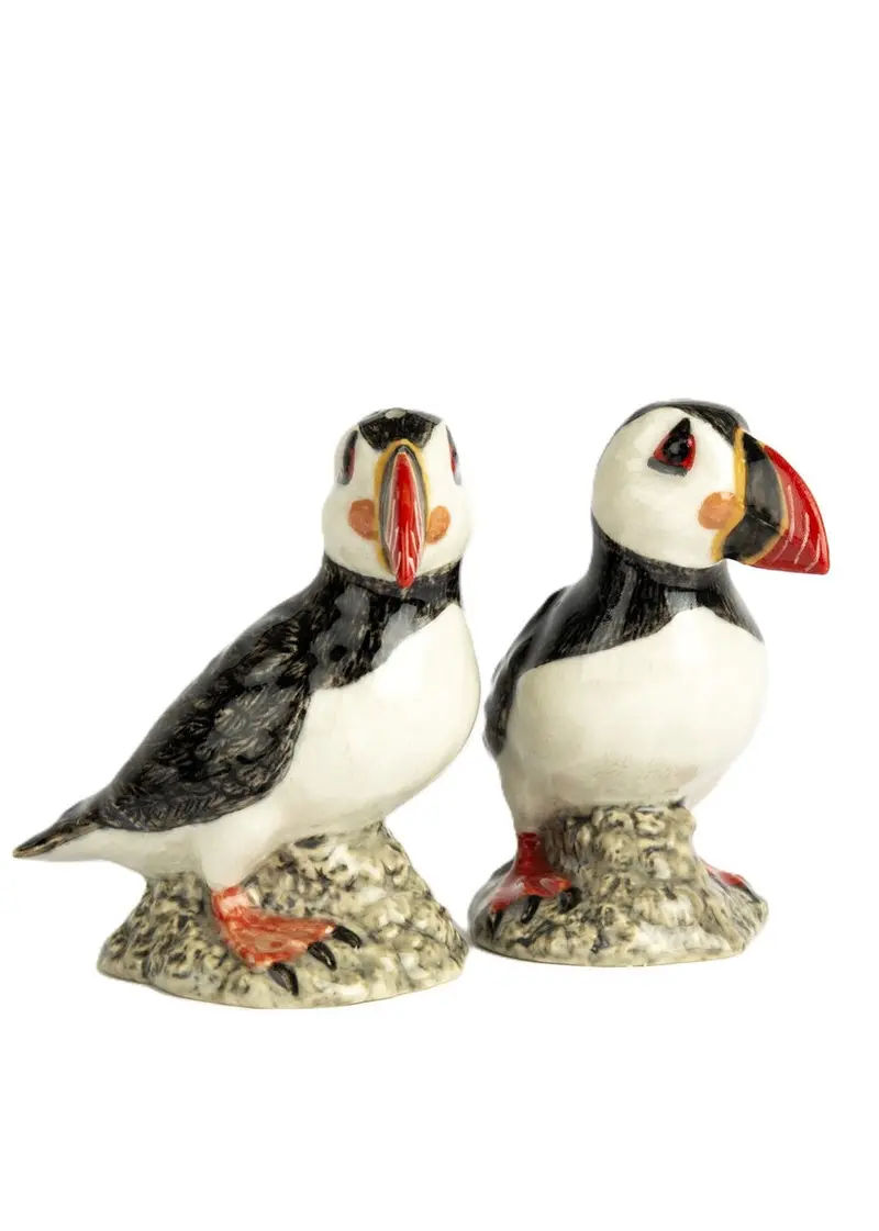 Succubus Home Animal Puffin on a Rock Pepper & Salt Shaker Set