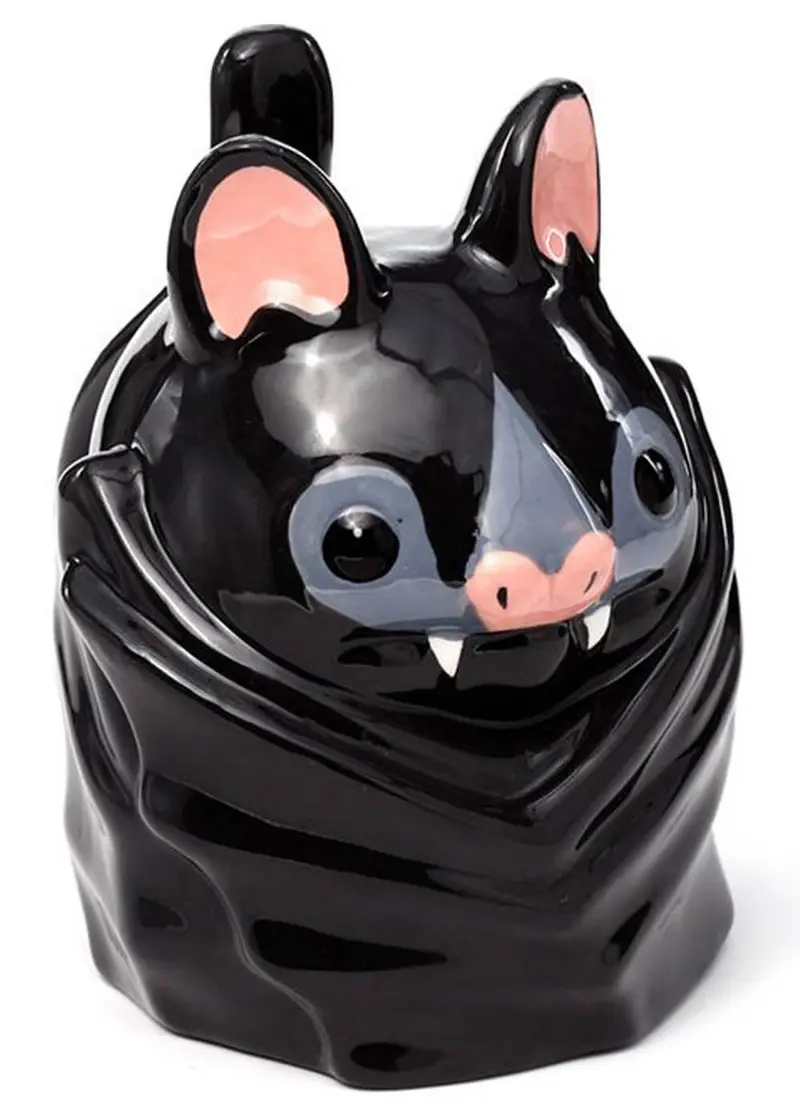 Succubus Home Bat Upside Down Cup Mug in Black