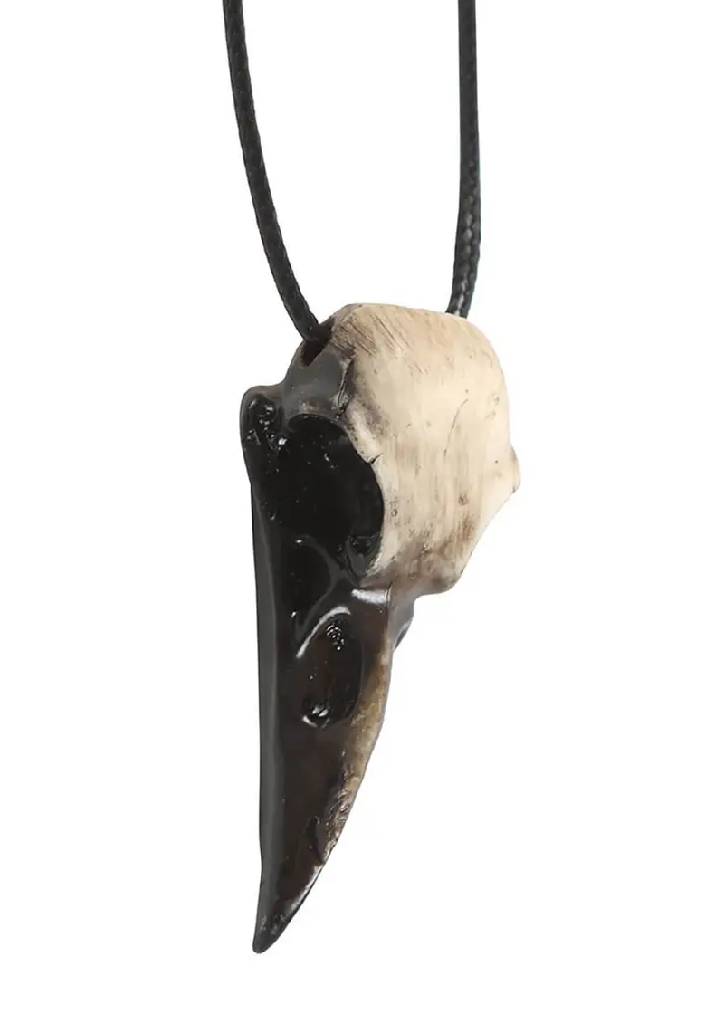 Succubus Home Crow Skull Resin Necklace
