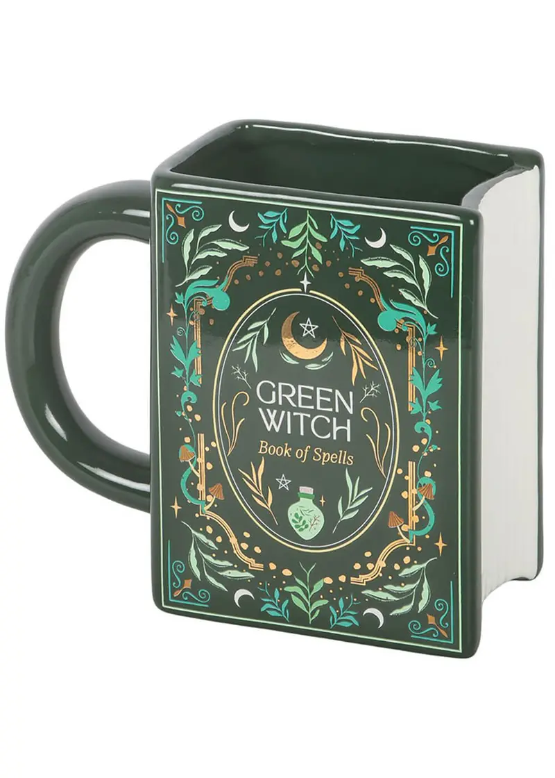 Succubus Home Green Witch Book Mug Green