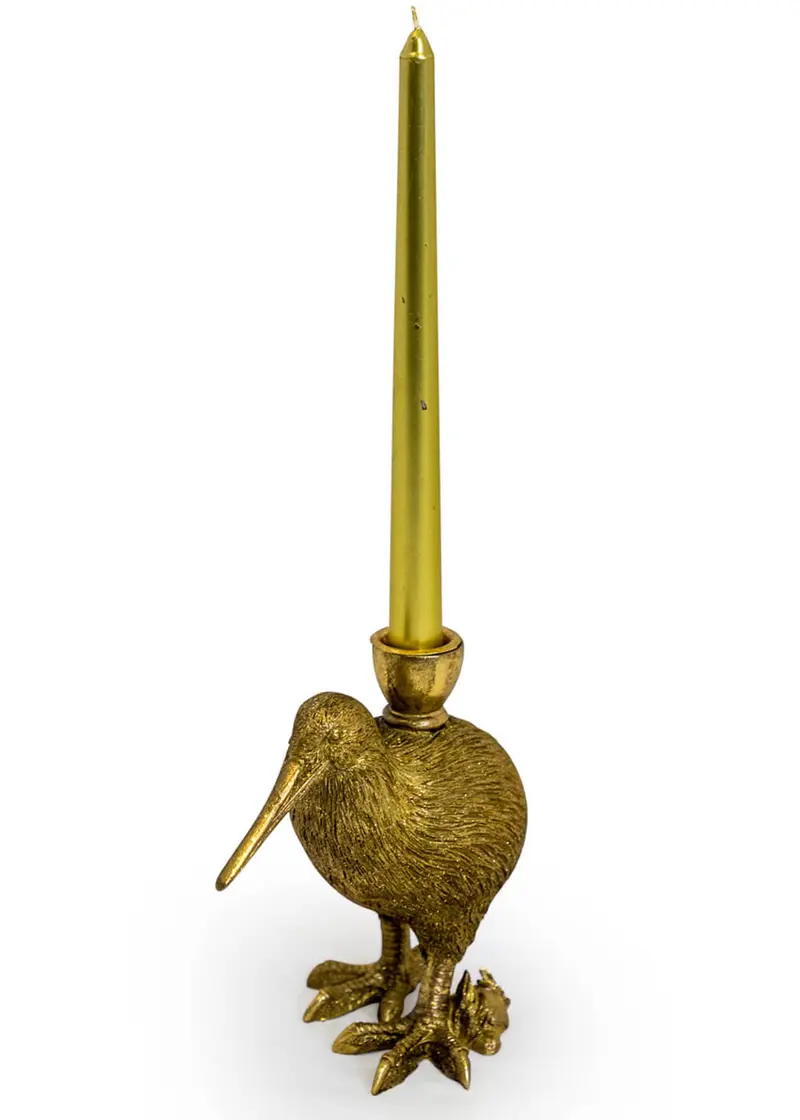 Succubus Home Kiwi Bird Candleholder Gold