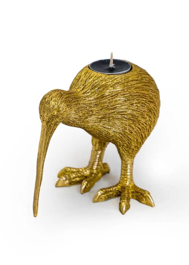 Succubus Home Kiwi Bird Tealight Holders in Gold