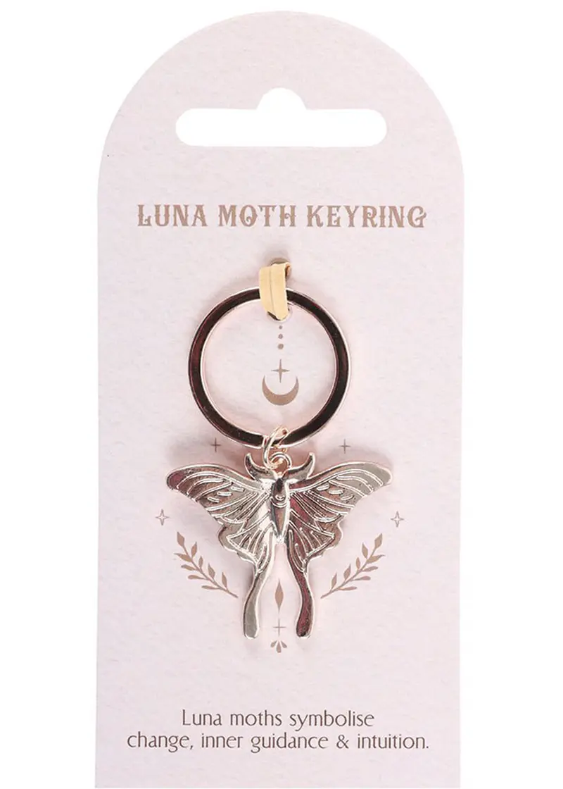 Succubus Home Light Luna Moth Keychain Gold