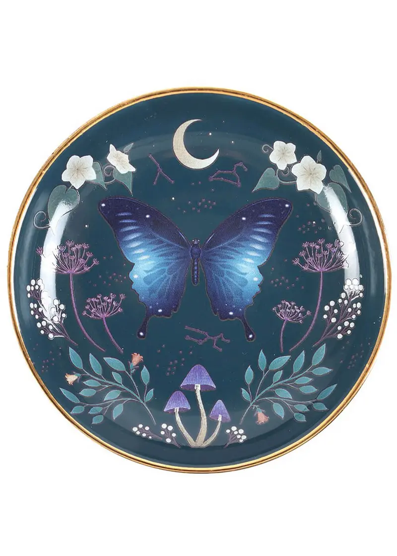 Succubus Home Midnight Moth Blue Trinket Dish
