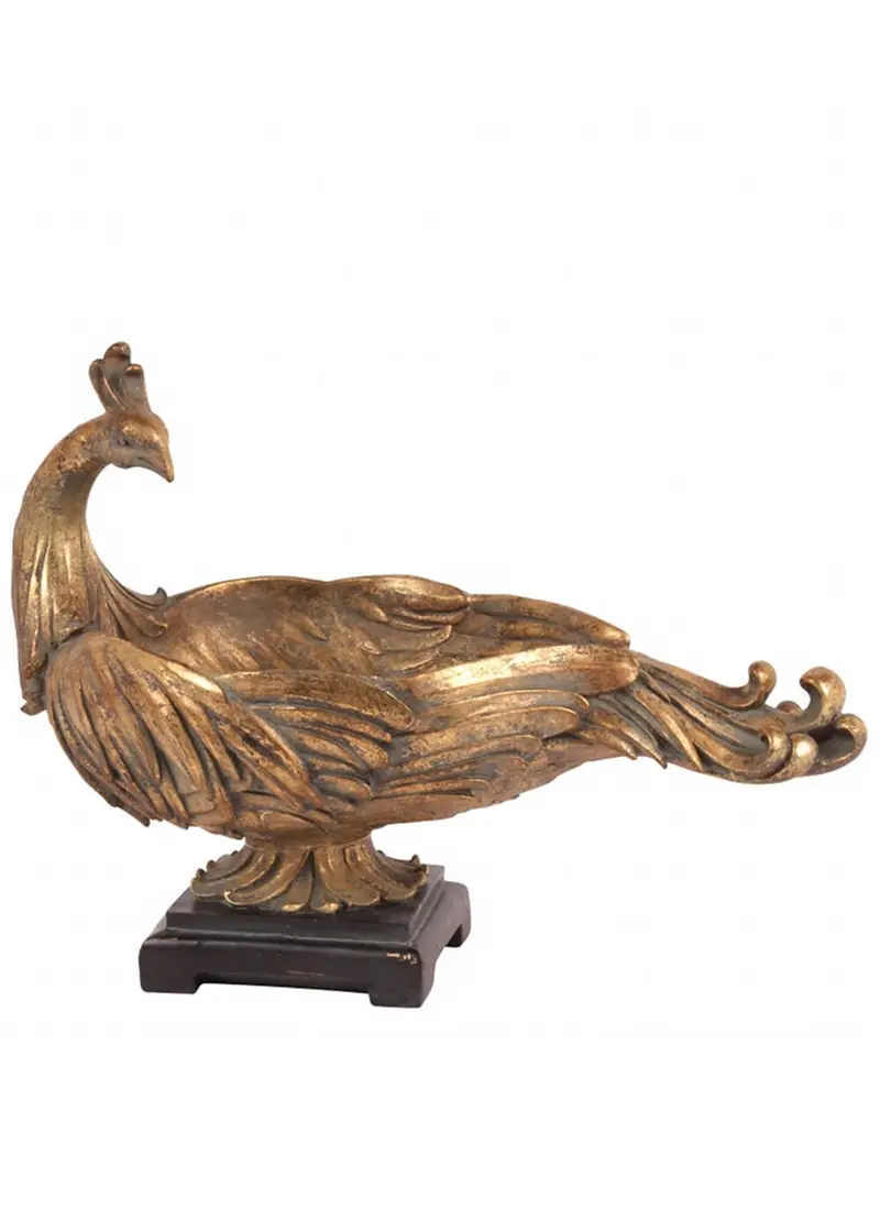 Succubus Home Peacock Bowl Gold