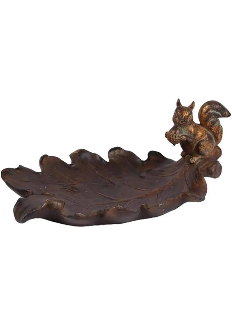 Succubus Home Squirrel Deco Plate Brown