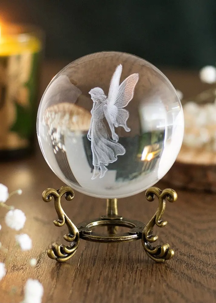 Succubus Home Stardust Fairy Glass Globe with Stand