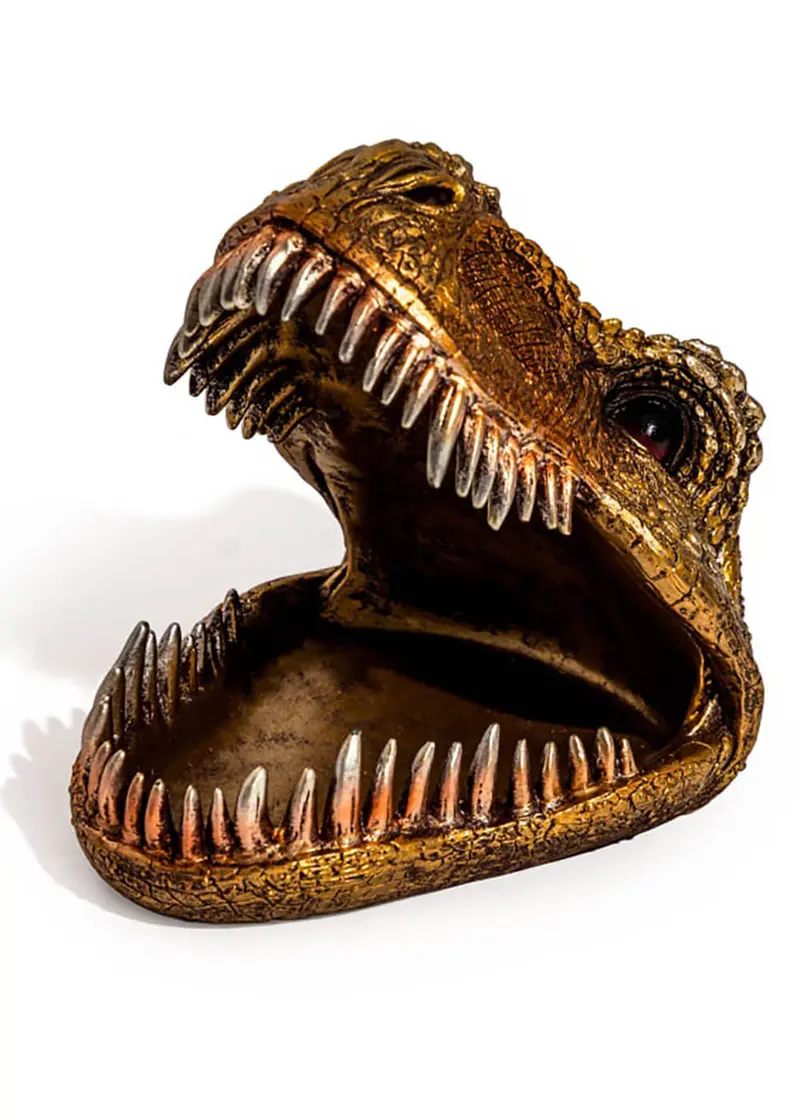 Succubus Home T-Rex Head Trinket Dish Bronze