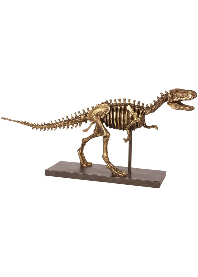 Succubus Home T-Rex Skeleton Statue Gold