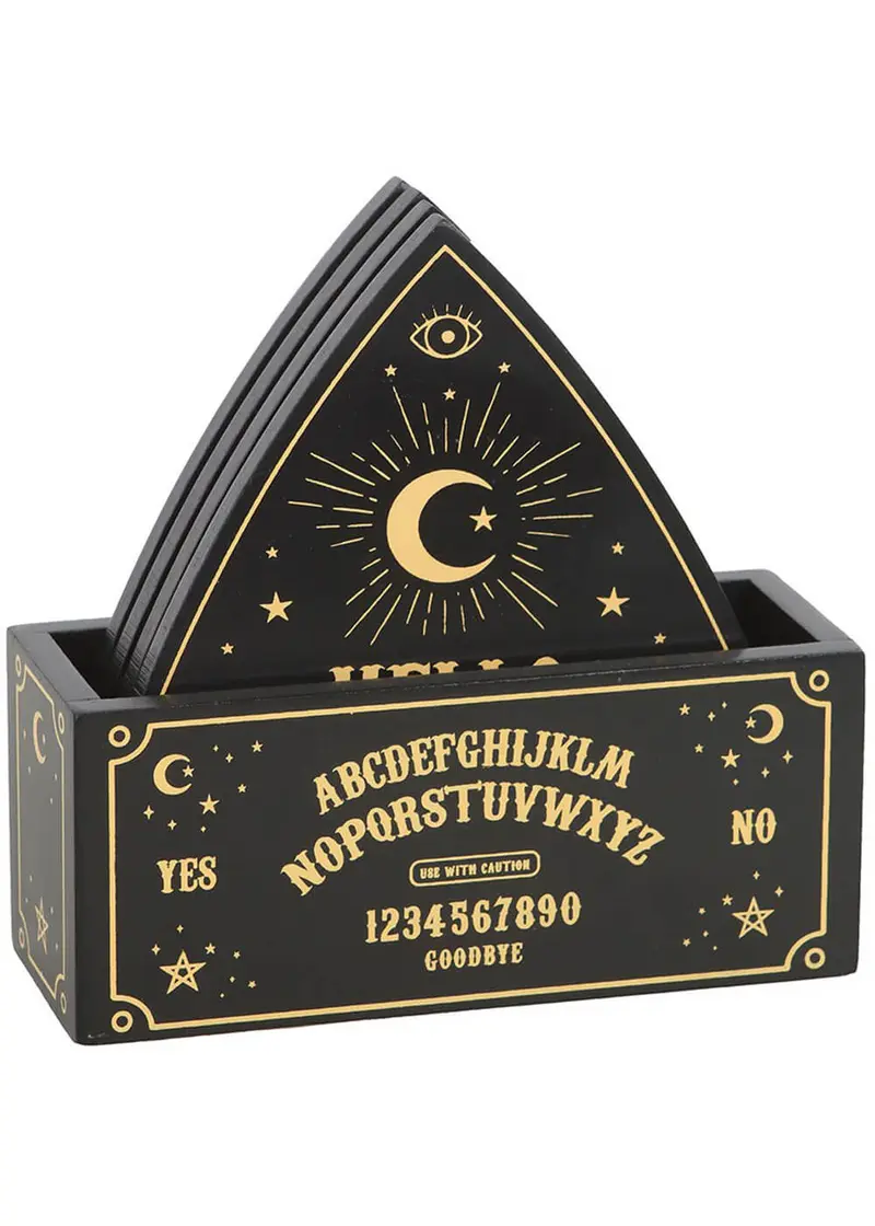 Succubus Home Talking Board Ouija Coaster Set Black