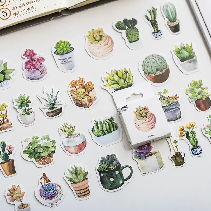 Succulent Plant Sticker Pack (50pcs)