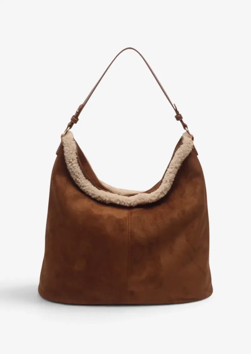 Suede look tas lammy