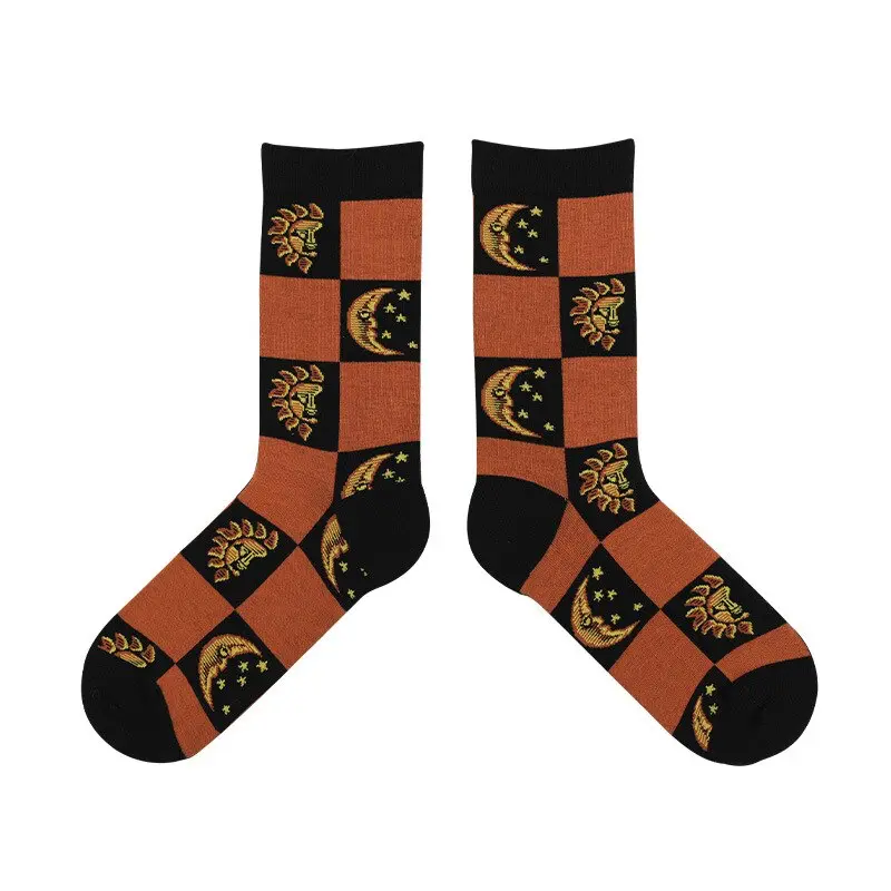 Sun and Moon Crew Socks