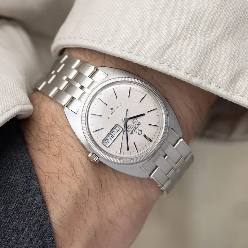 Super-Seltene Omega Constellation aus 18 Karat Weißgold 168.019 mit Papieren