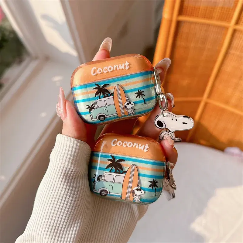 Surfing Snoopy AirPods Charger Case Cover