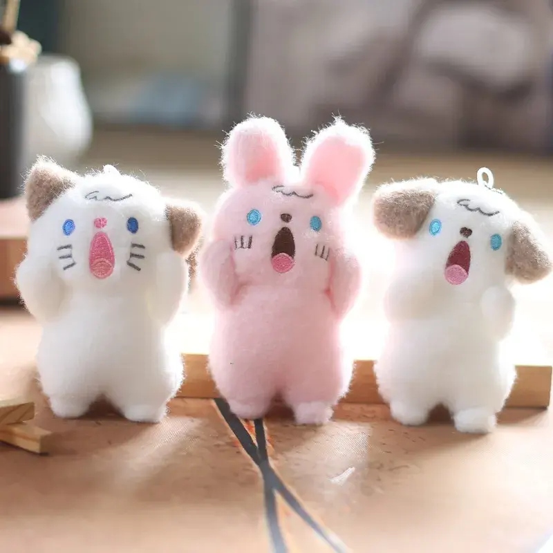 Surprised Animal Character Plush Keychain (3 Designs)