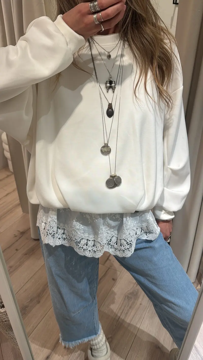 Sweater Vinny Cream White