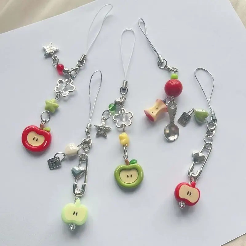 Sweet Apple Phone Charm Strap
